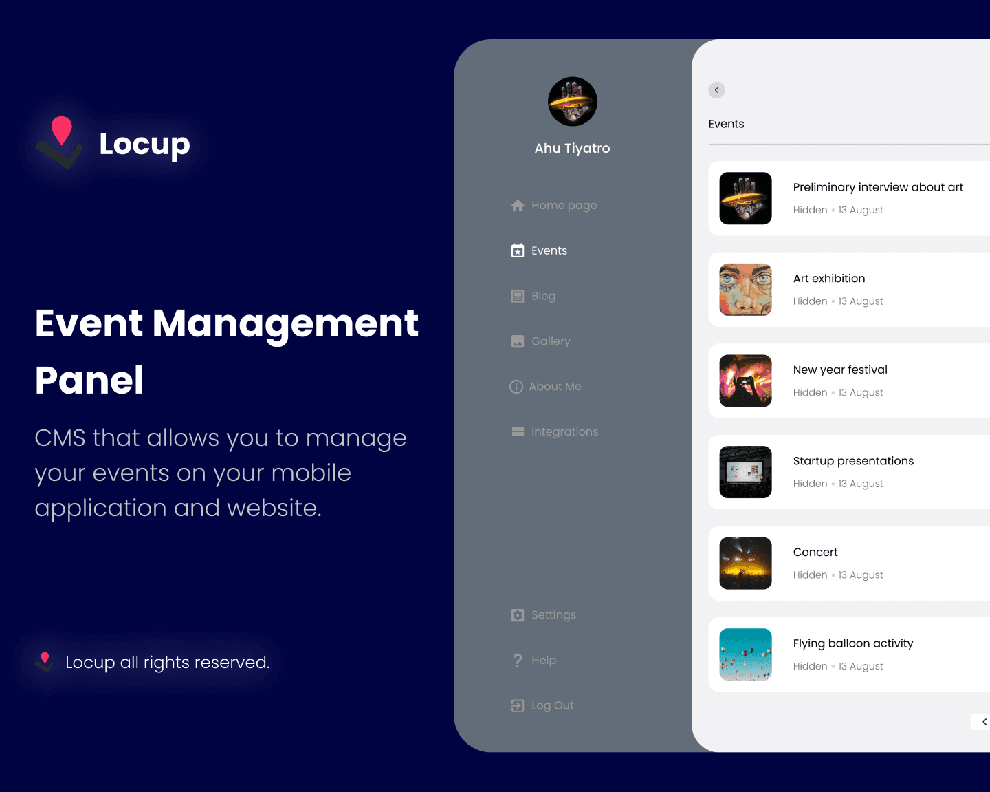 Locup Cms Panel